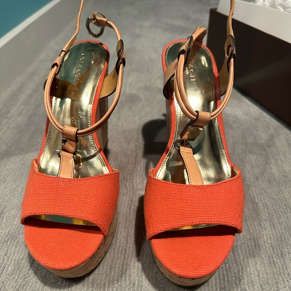 Coach Linden platform sandal papaya - Picture 2 of 10